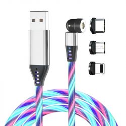 flowing led magnetic cable charging
